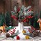 24 Pack Christmas Flower Picks Red Picks Pine Picks Set(Red, Green)
